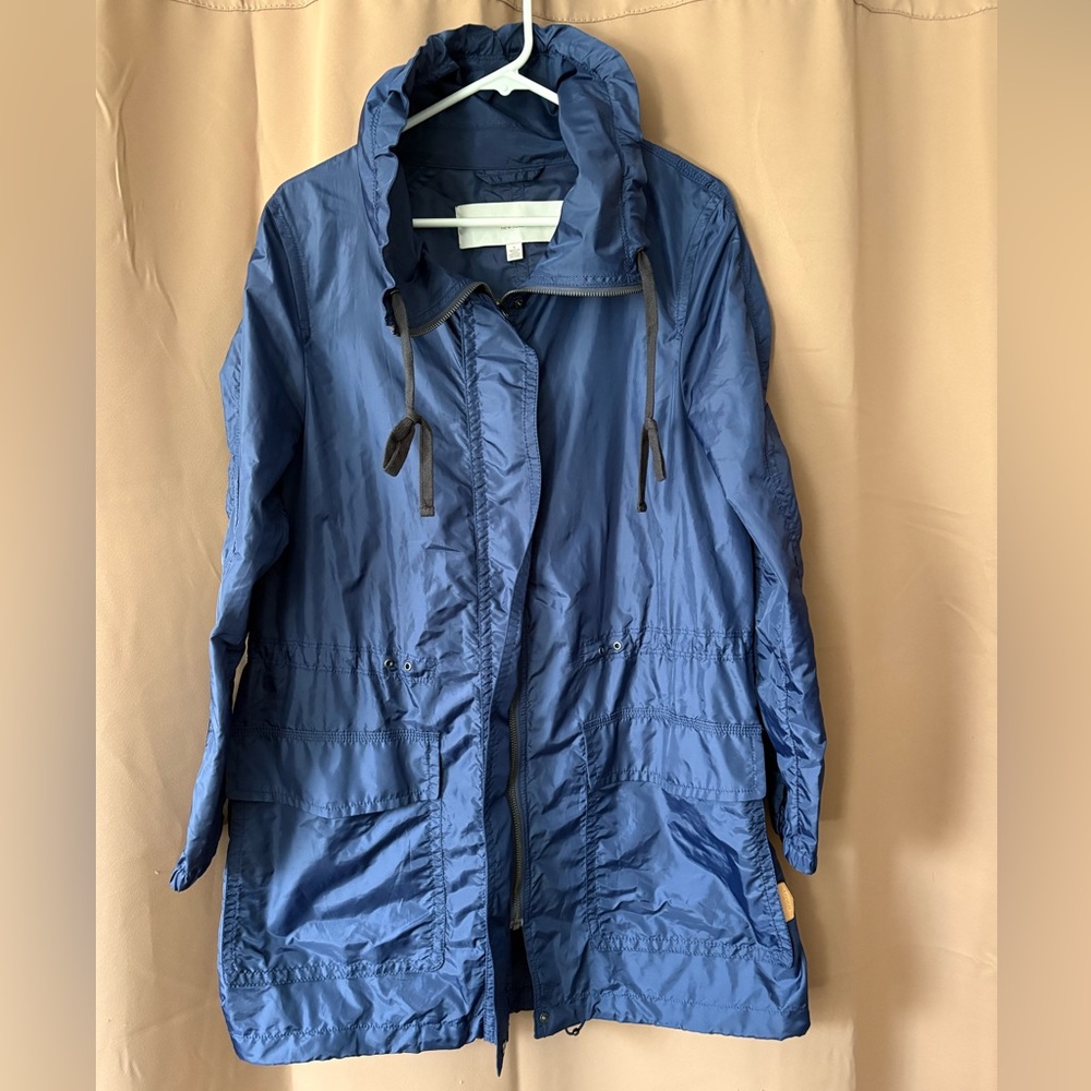 Coach New York Windbreaker Anorak Nylon Navy Blue Size S